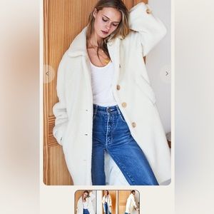 Emerson Fry Matisse coat ivory size xl teddy coat jacket